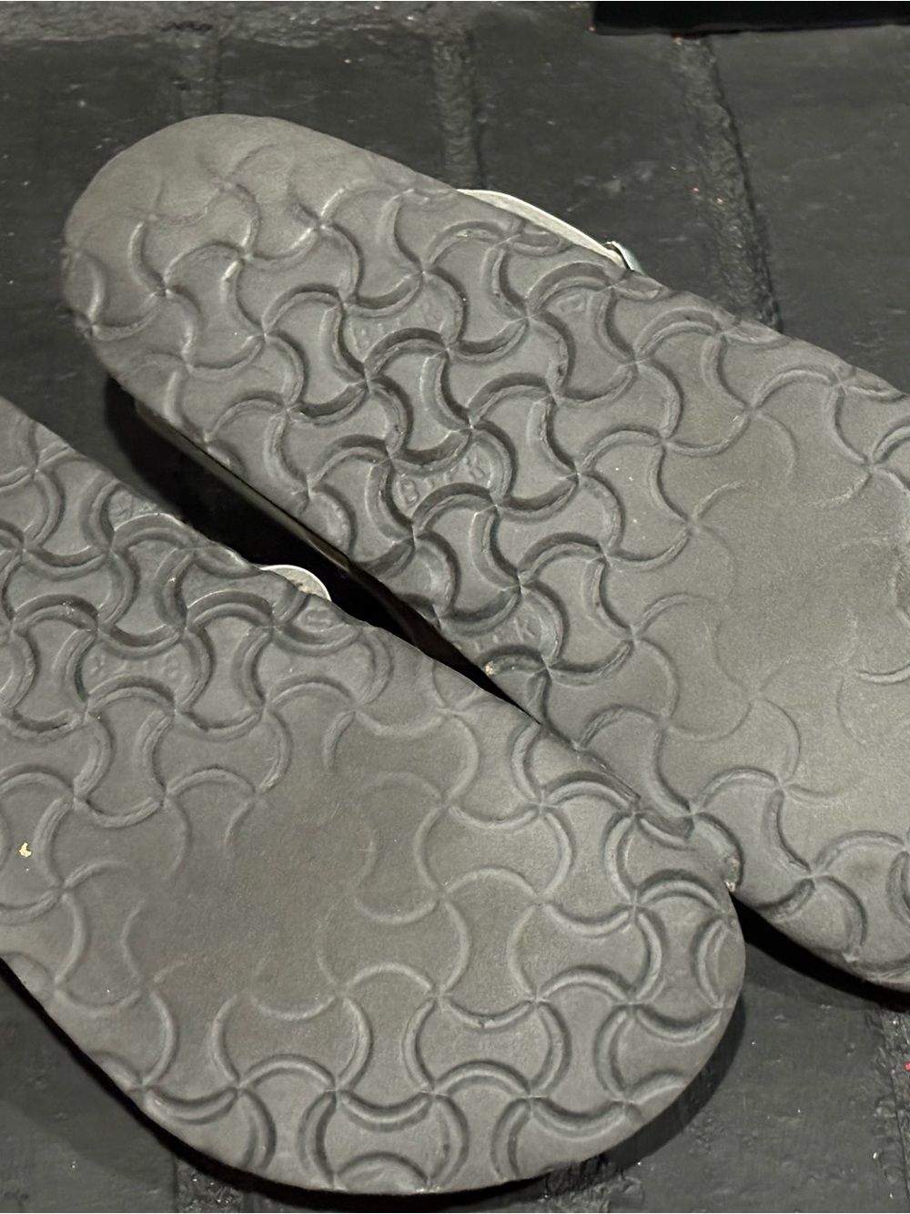 Birkenstock Silver Metallic Thong Sandals - Picture 4 of 6